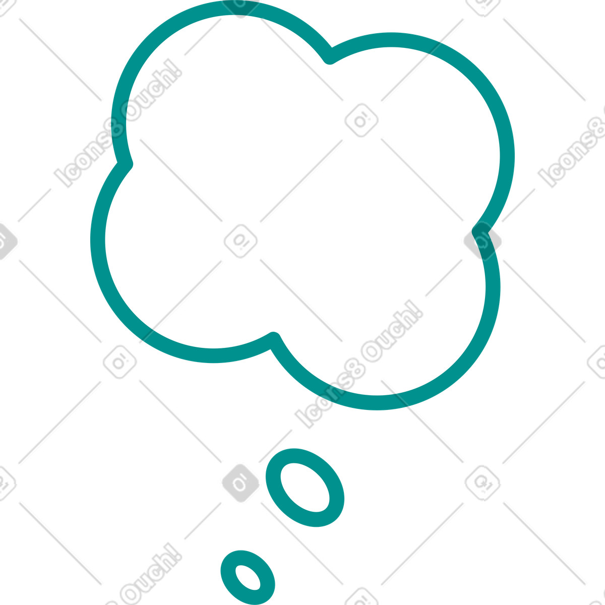 下载 Natty 风格的 带尾巴的对话泡泡 插画，支持 PNG、SVG 格式