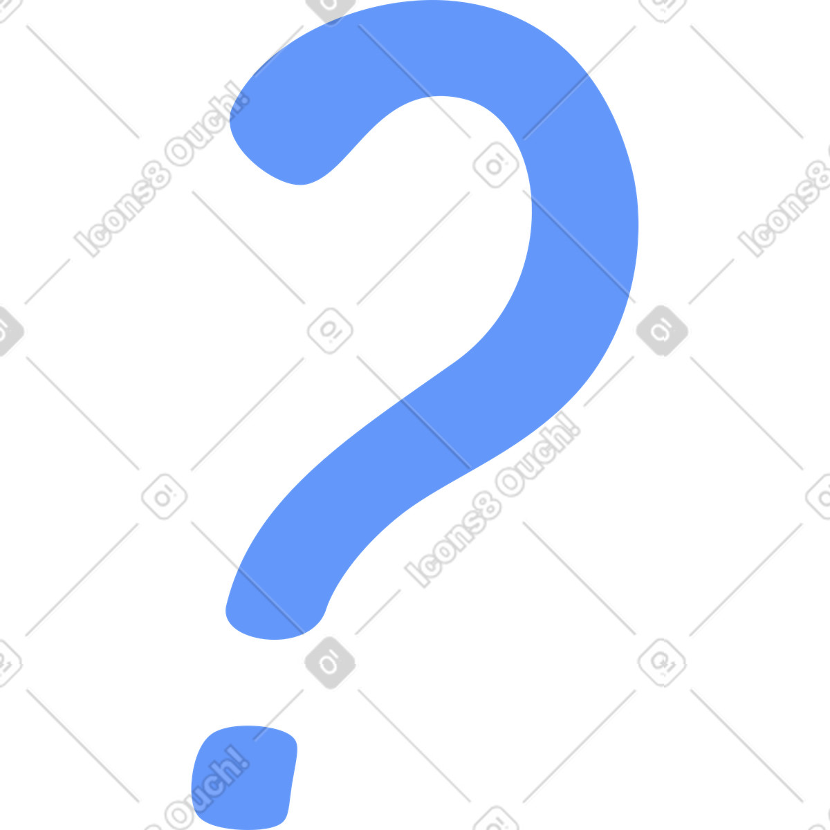 Plain スタイルの 疑問符 のイラストをPNG、SVG形式でダウンロード