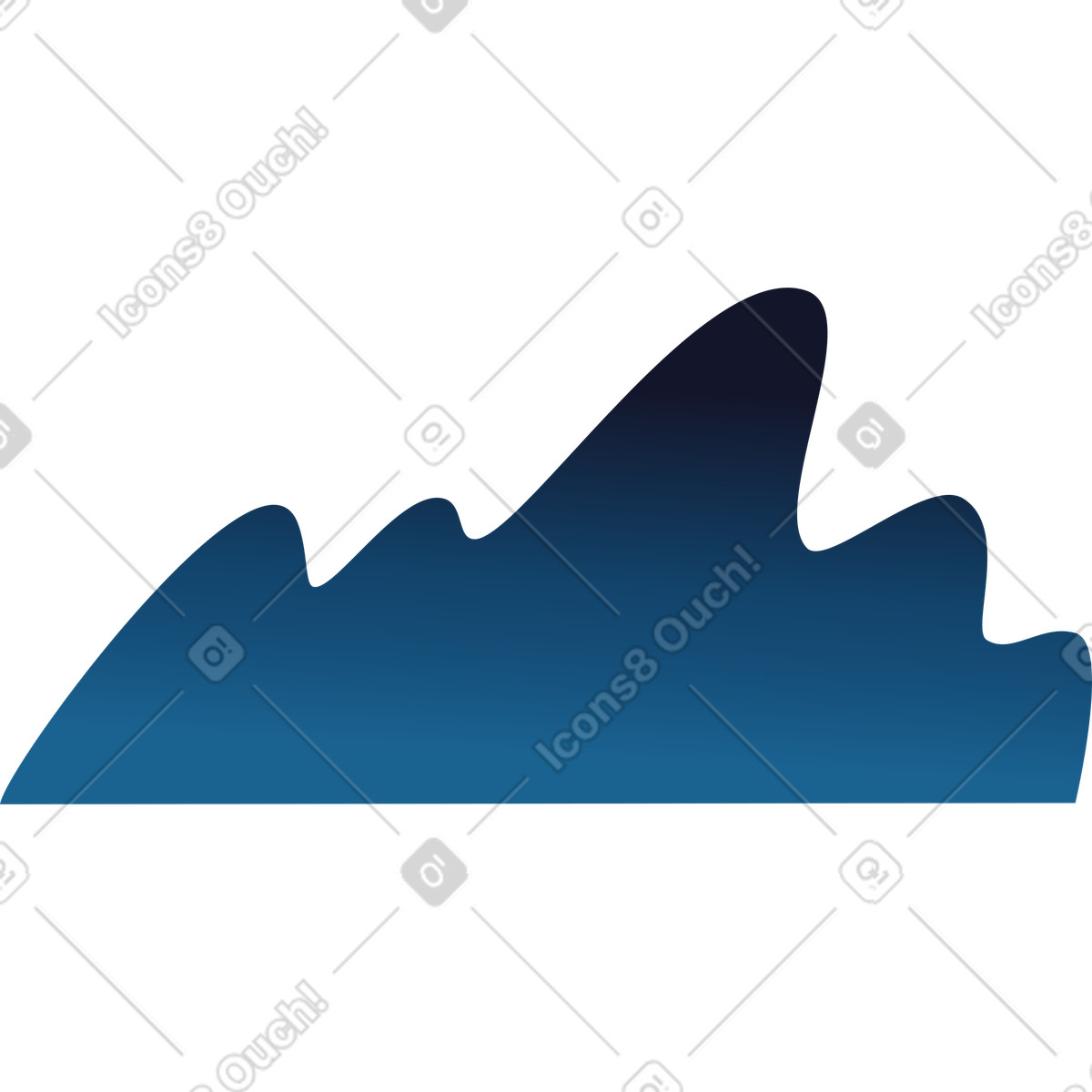 Patch of night sky in the form waves illustration Vivid style download PNG, SVG
