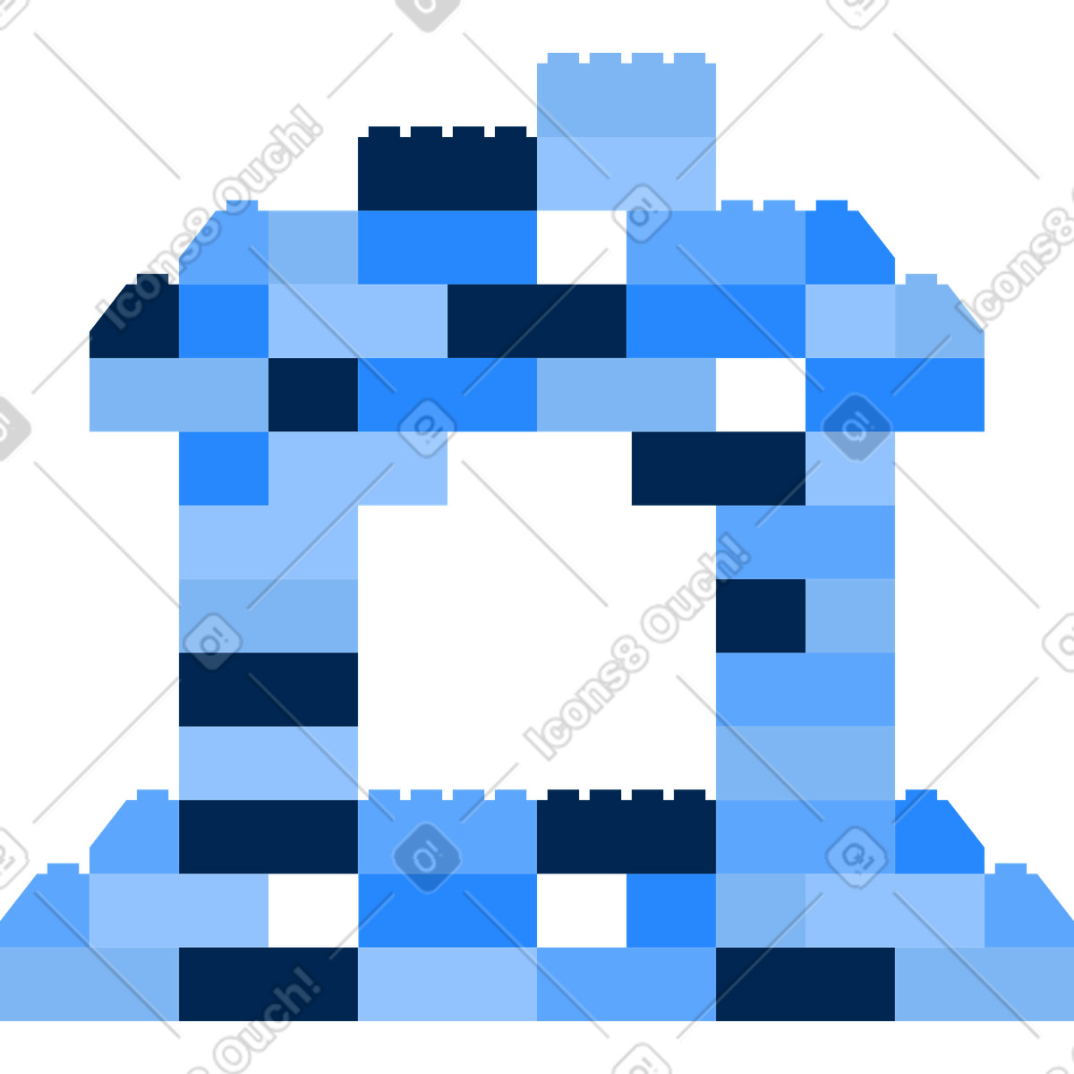 Building blocks illustration in Urban style download in PNG, SVG