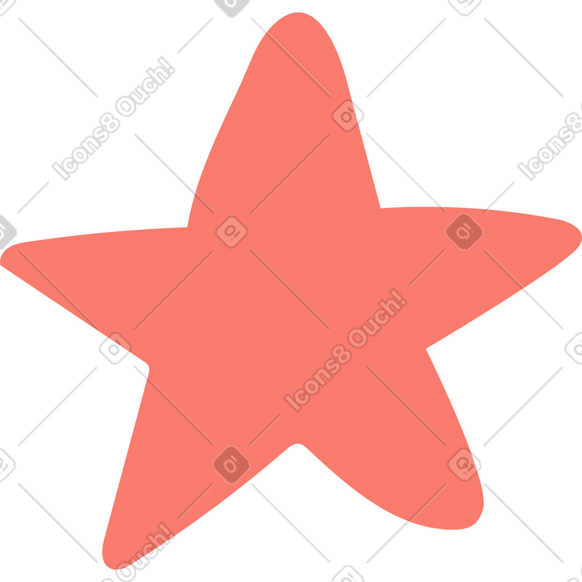 Star rounded five point shape simple minimal silhouette decoration-Illustration im Bold People-Stil als Download in PNG, SVG