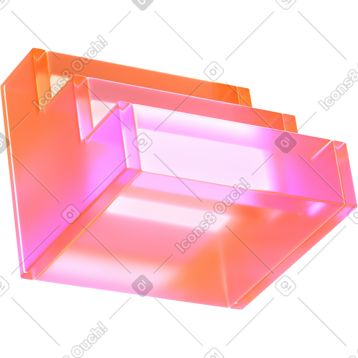 Scale di vetro astratte illustrazione in stile 3D Glassy scarica in PNG, SVG