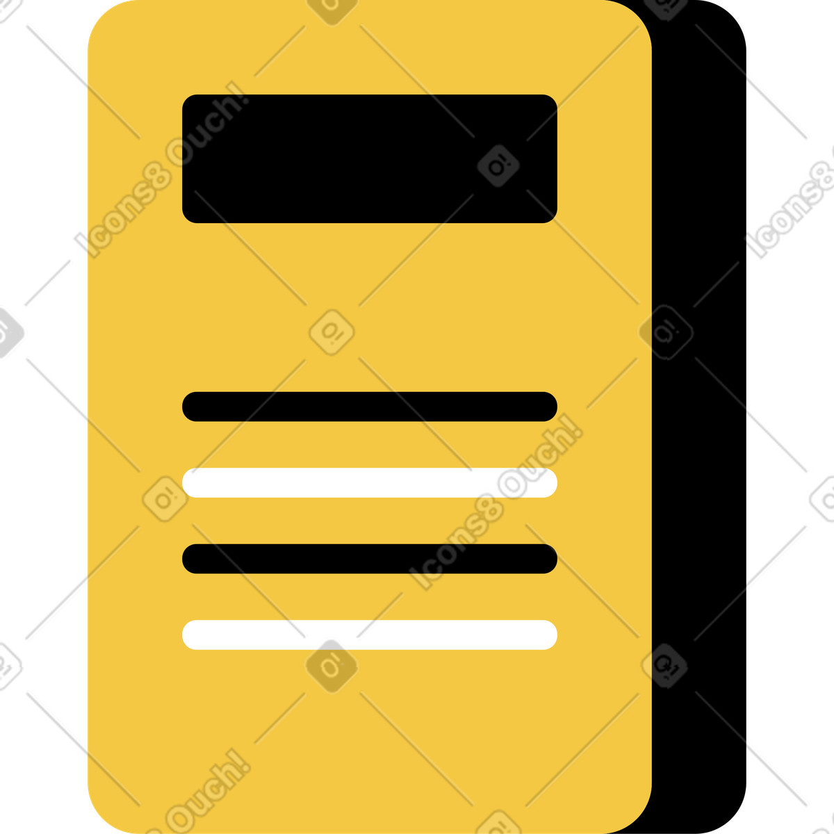 Tagebuch abdeckung-Illustration im Flat-Stil als Download in PNG, SVG