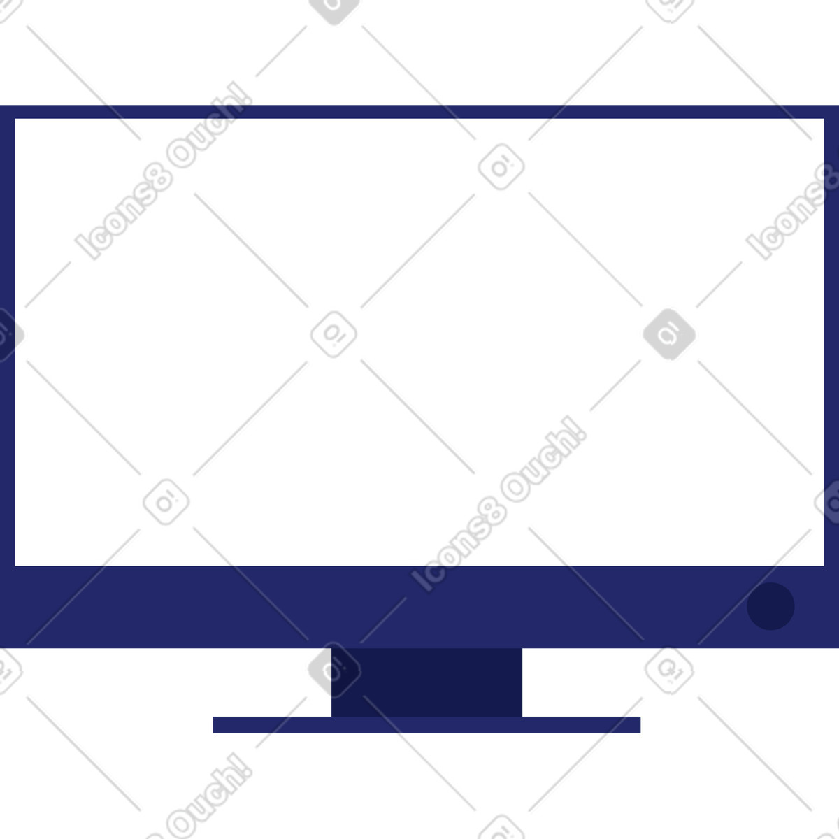 Monitor illustration clipart image showcasing a computer display in PNG SVG