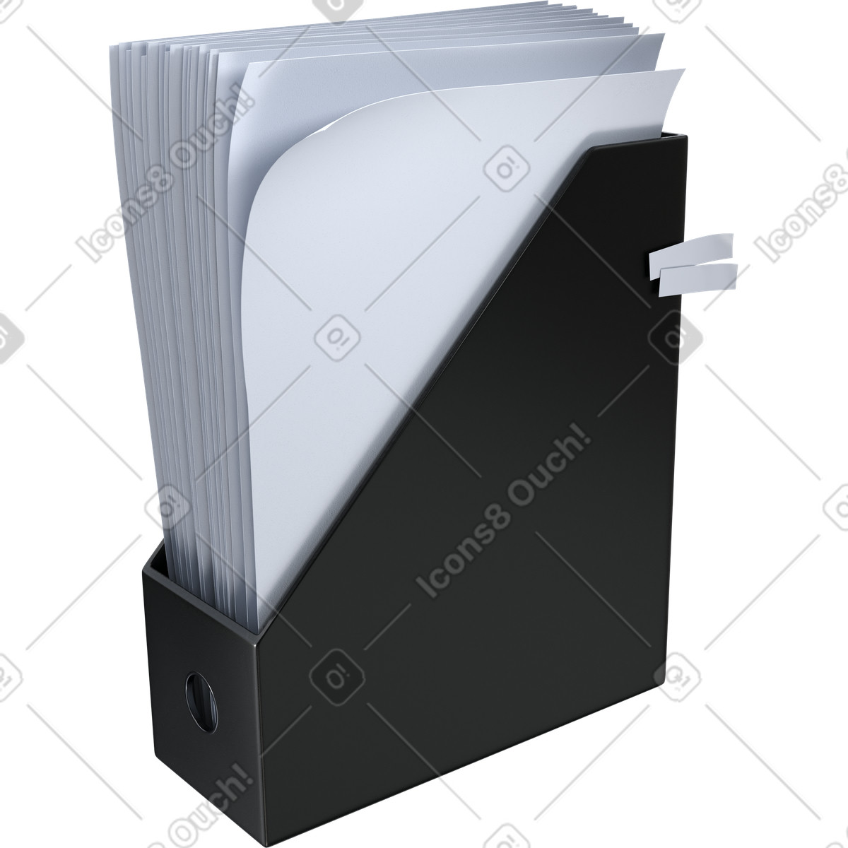 File holder, document archive, workspace organization illustration in PNG, SVG
