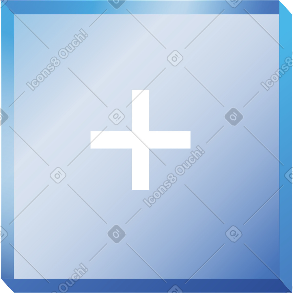 Plus button illustration in PNG, SVG
