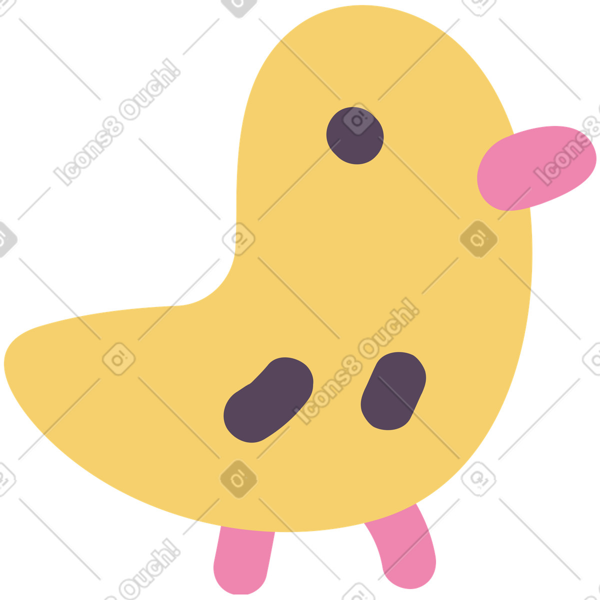 Ilustração de 鸟 em no estilo Pluto para baixar em PNG, SVG