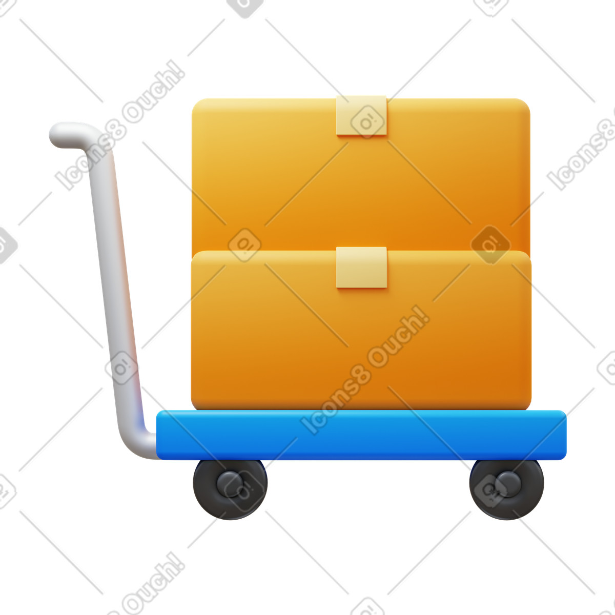 下载 3D Fluency 风格的 Trolley 插画，支持 PNG、SVG 格式