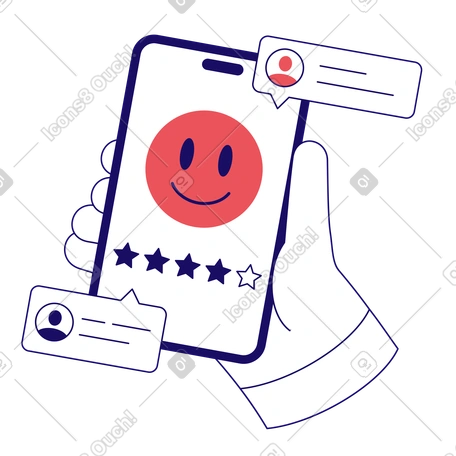 正面评价和客户反馈 illustration in PNG, SVG