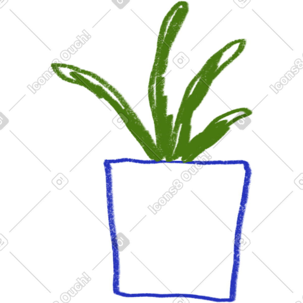 Illustration Plante en pot dans le style Experimental à télécharger aux formats PNG, SVG