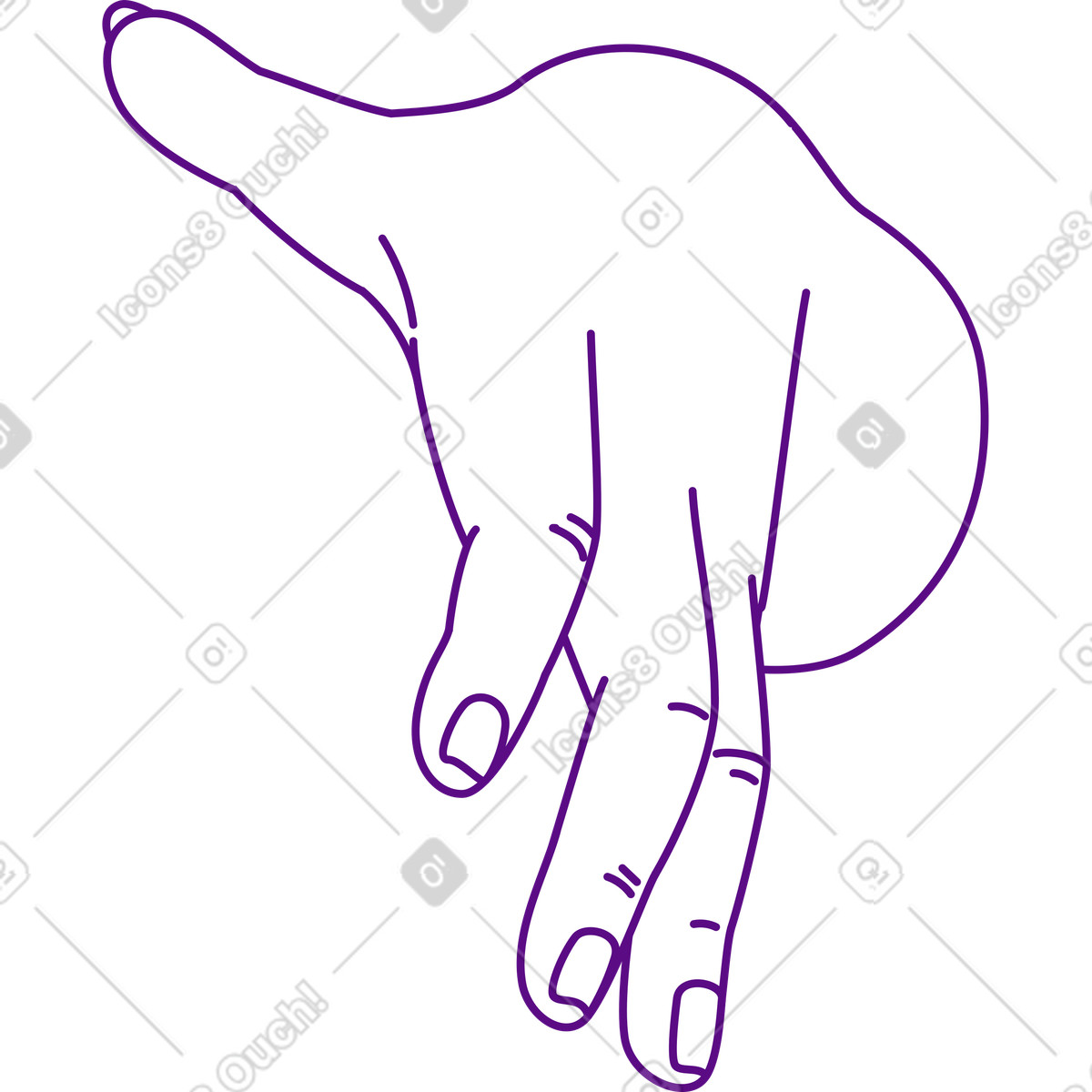 Mano illustrazione in stile Storyline scarica in PNG, SVG