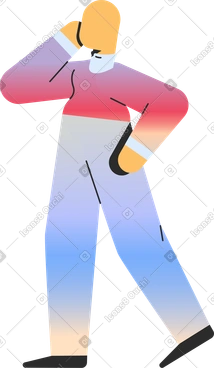 Person standing side view PNG, SVG