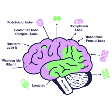 A visual representation of brain areas labeled for their role in immunity