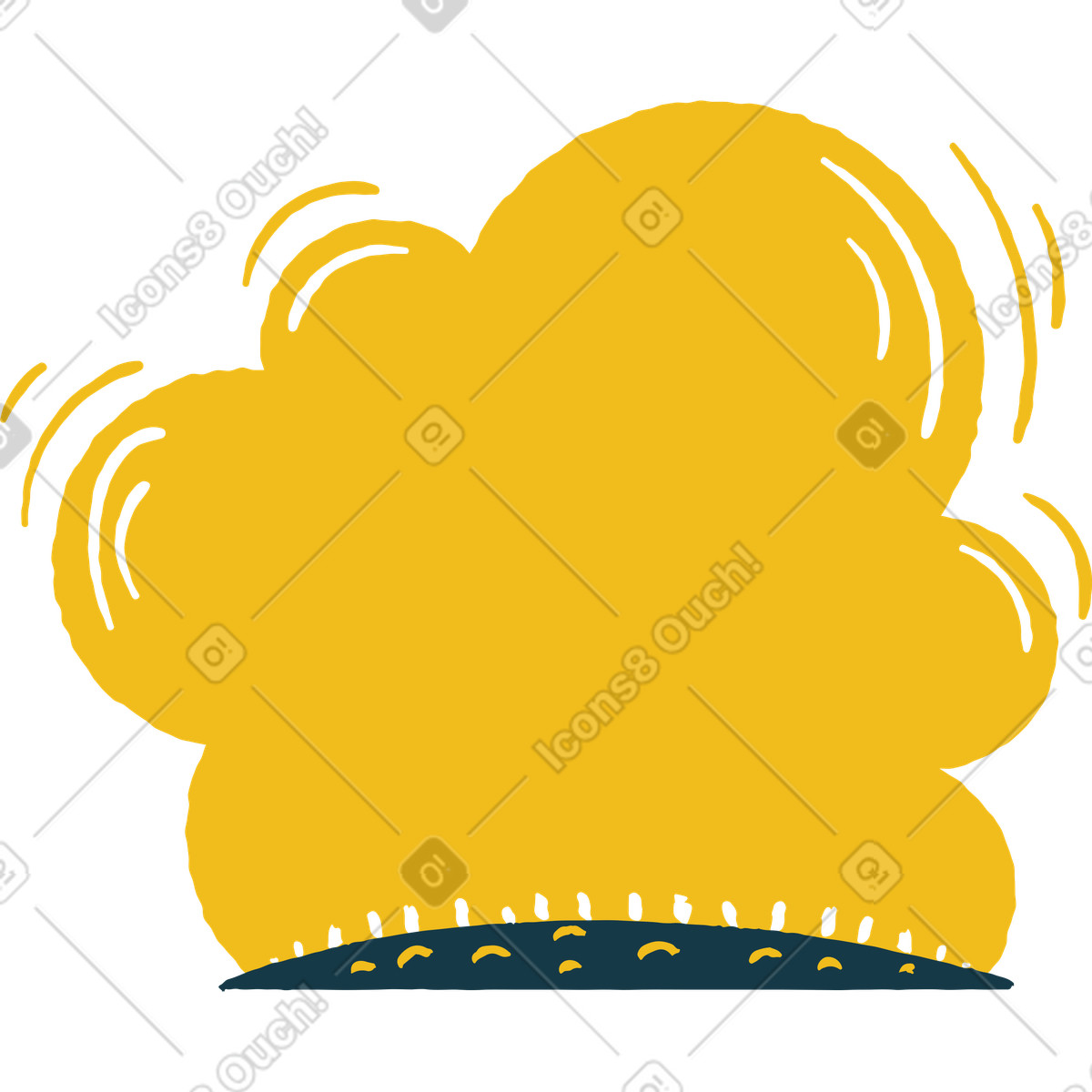 Field illustration featuring cloudy skies clipart vectors and graphics