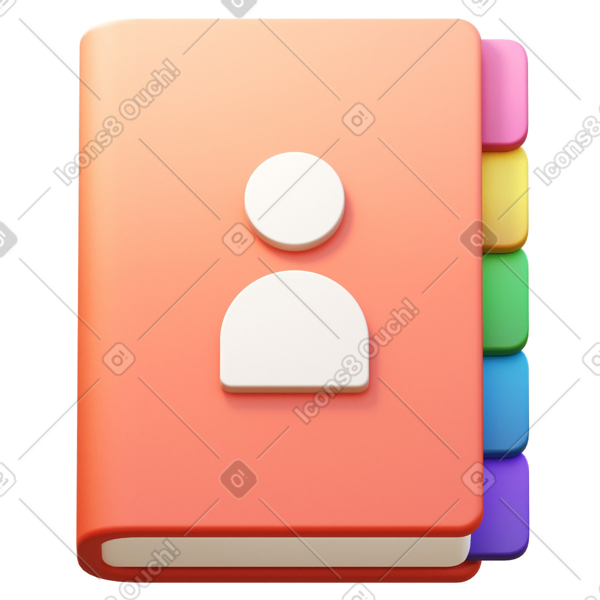 Contacts-Illustration im 3D Fluency-Stil als Download in PNG, SVG