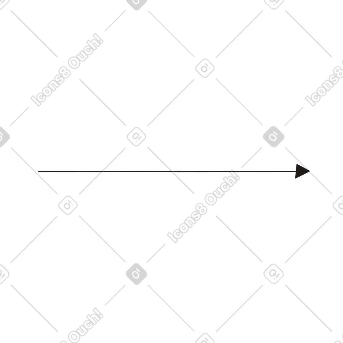 Horizontaler pfeil animierte Illustration im Jaconda-Stil als Download in GIF, Lottie (JSON), AE