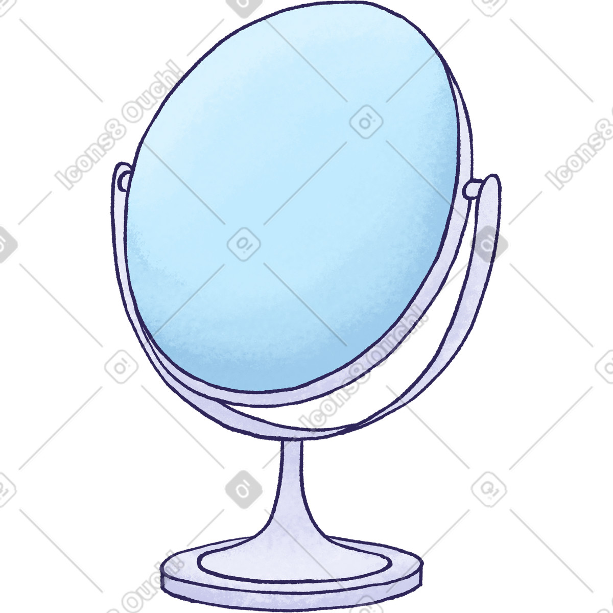 Illustration Desktop mirror dans le style Hue à télécharger aux formats PNG, SVG