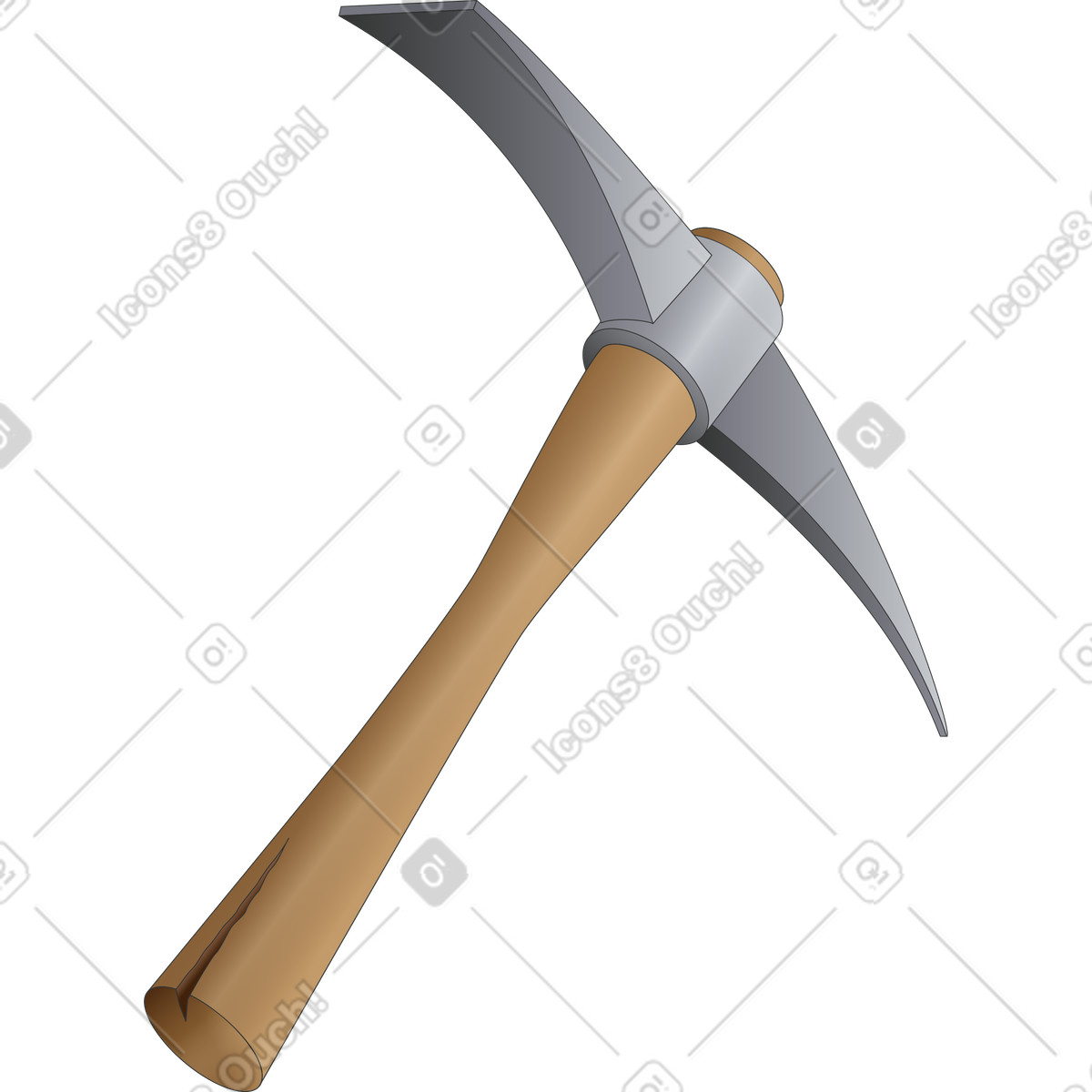Piccone illustrazione in stile Kit scarica in PNG, SVG