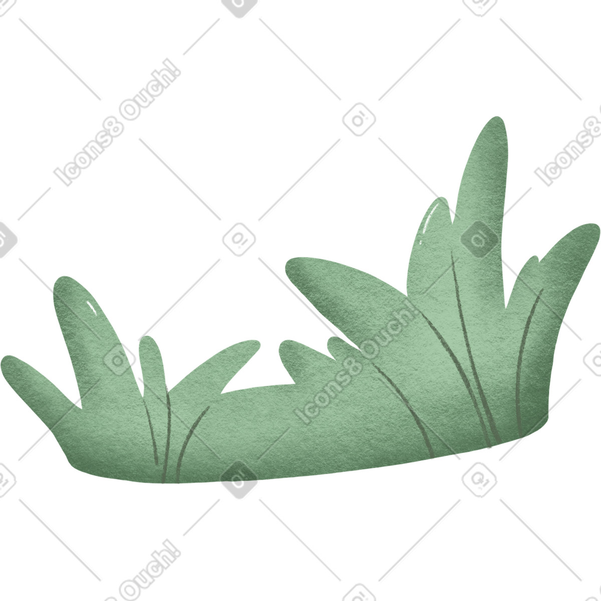 下载 Experimental 风格的 草 插画，支持 PNG、SVG 格式