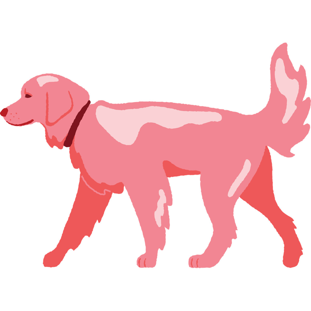 Ilustración Walking dog en estilo Cherry a descargar en PNG y SVG
