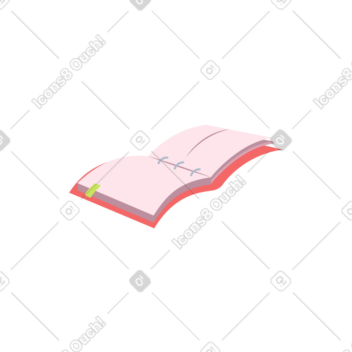 Ilustración Planificador abierto en estilo Everyday a descargar en PNG y SVG