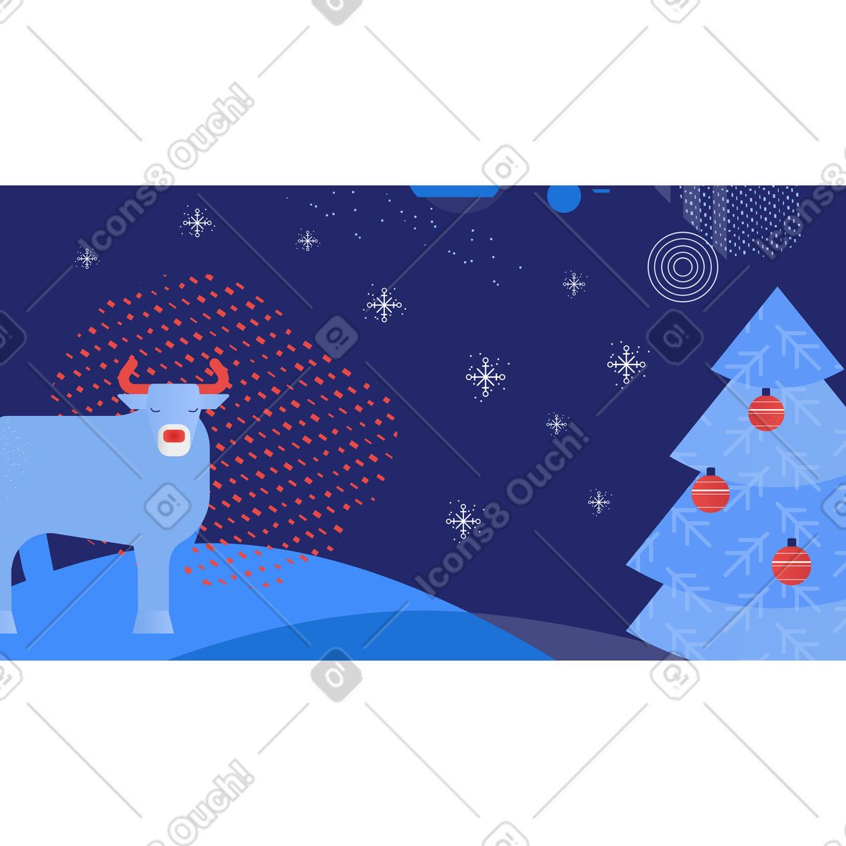 下载 Clip 风格的 新年快到了 插画，支持 PNG、SVG 格式