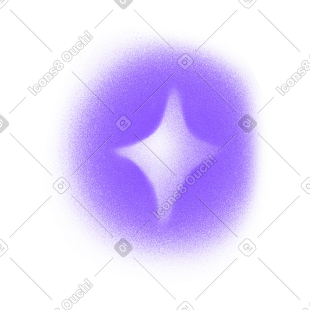 Ilustración Pequeña estrella púrpura brillante en estilo Doodle a descargar en PNG y SVG