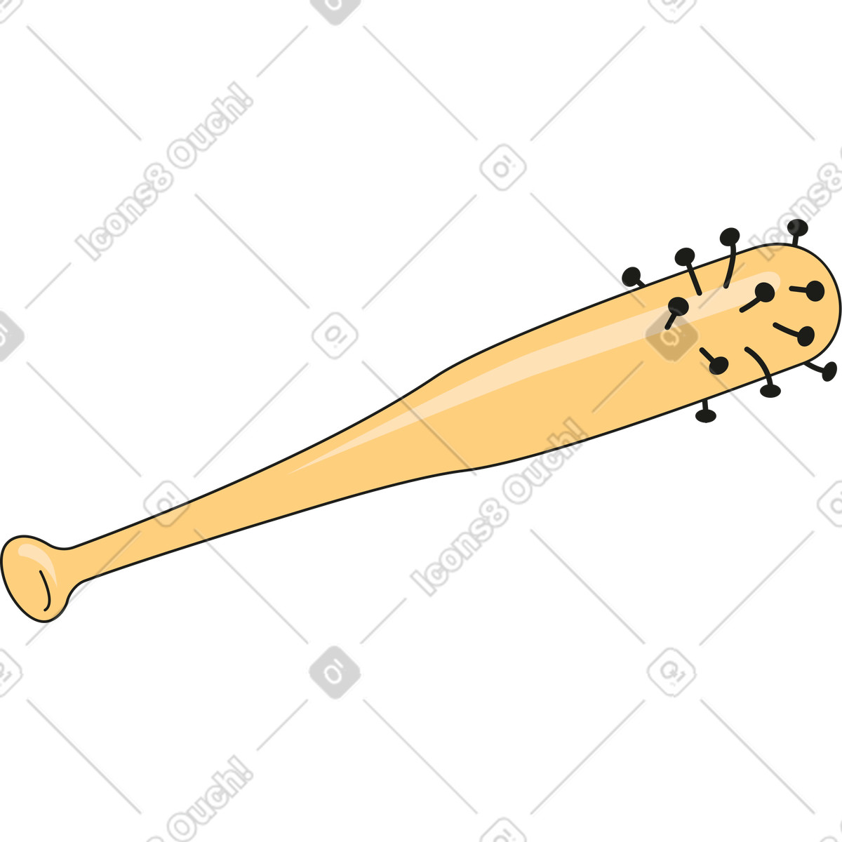 Rubber スタイルの Baton のイラストをPNG、SVG形式でダウンロード
