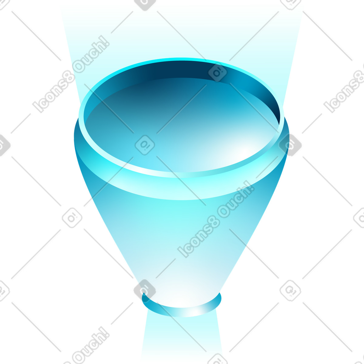 Ilustración Embudo inteligente, de marketing en estilo Glare a descargar en PNG y SVG