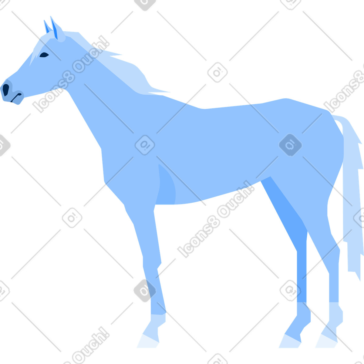 Ilustração de Cavalo em no estilo Urban para baixar em PNG, SVG