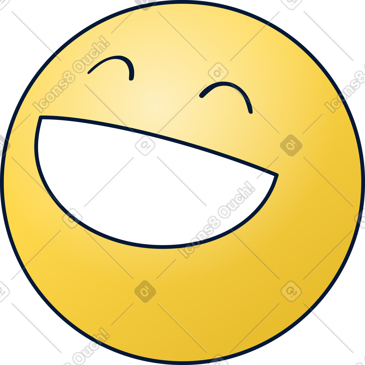 Laughing face illustration in Neat style download in PNG, SVG