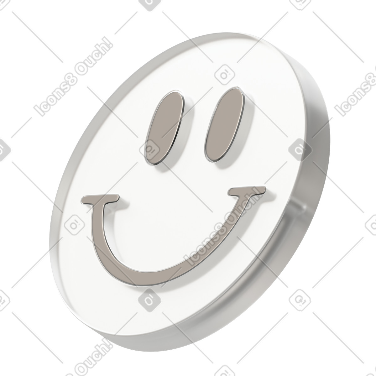 Ilustração de Formato smiley vidro em no estilo 3D Modern para baixar em PNG, SVG