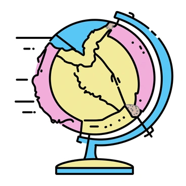 A three-dimensional interactive globe, showcasing the various layers of the Earth. The globe is designed with colorful sections that represent the crust, mantle, outer core, and inner core. Each layer has distinct colors, textures, and labels. The globe features tabs on the surface, allowing sections to be peeled back to reveal the layers beneath. The base is circular and sturdy, providing stability for the globe to stand upright. The overall look is educational and visually engaging, emphasizing the Earth's structure.