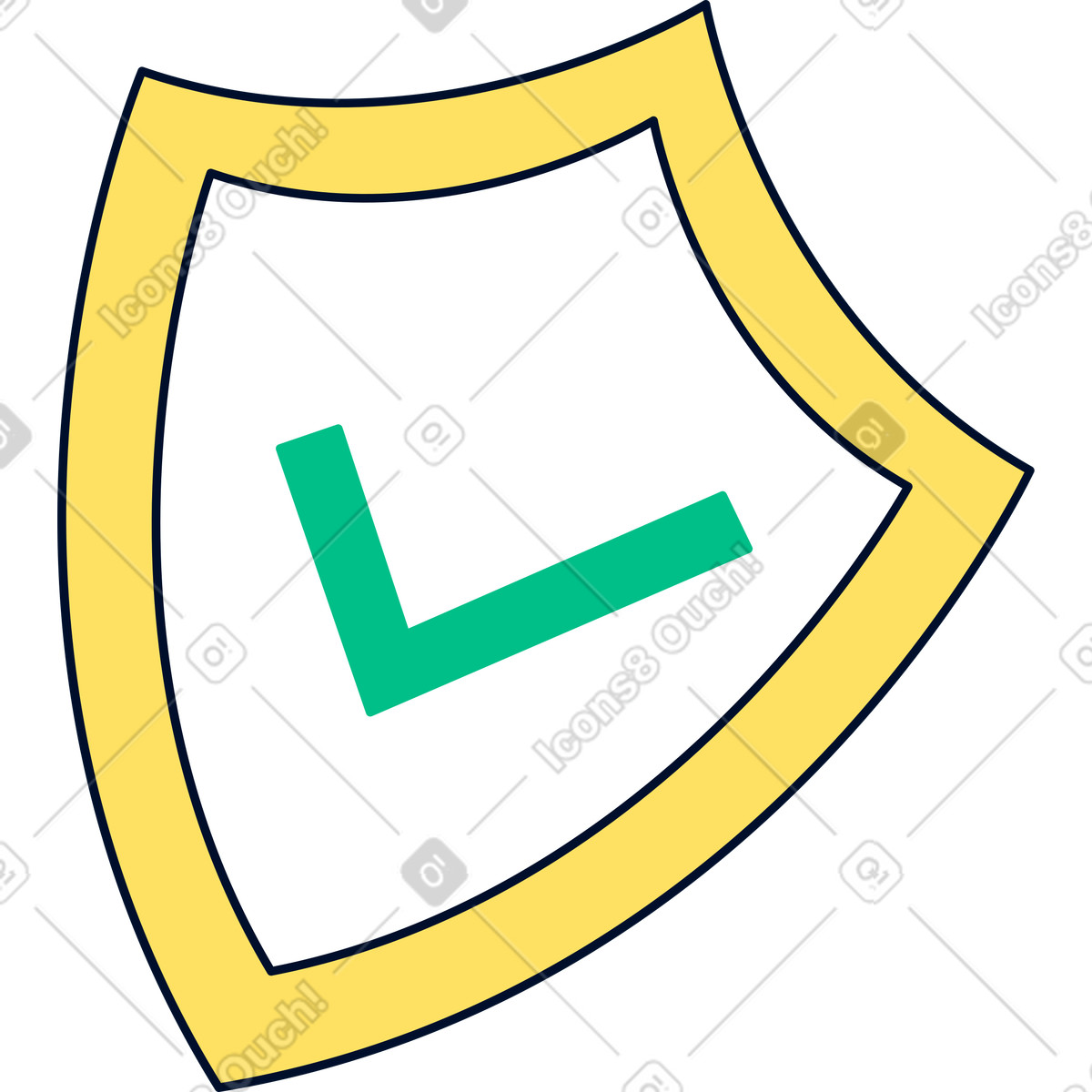 Schild-Illustration im Teal-Stil als Download in PNG, SVG