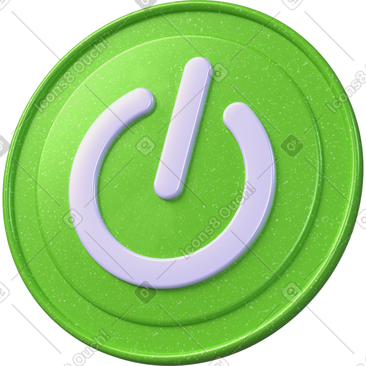 Power button, System startup, Energy control illustration in 3D Boost style download in PNG, SVG
