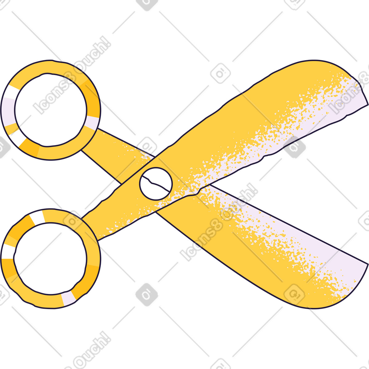 Ilustración Tijeras en estilo Conifer a descargar en PNG y SVG