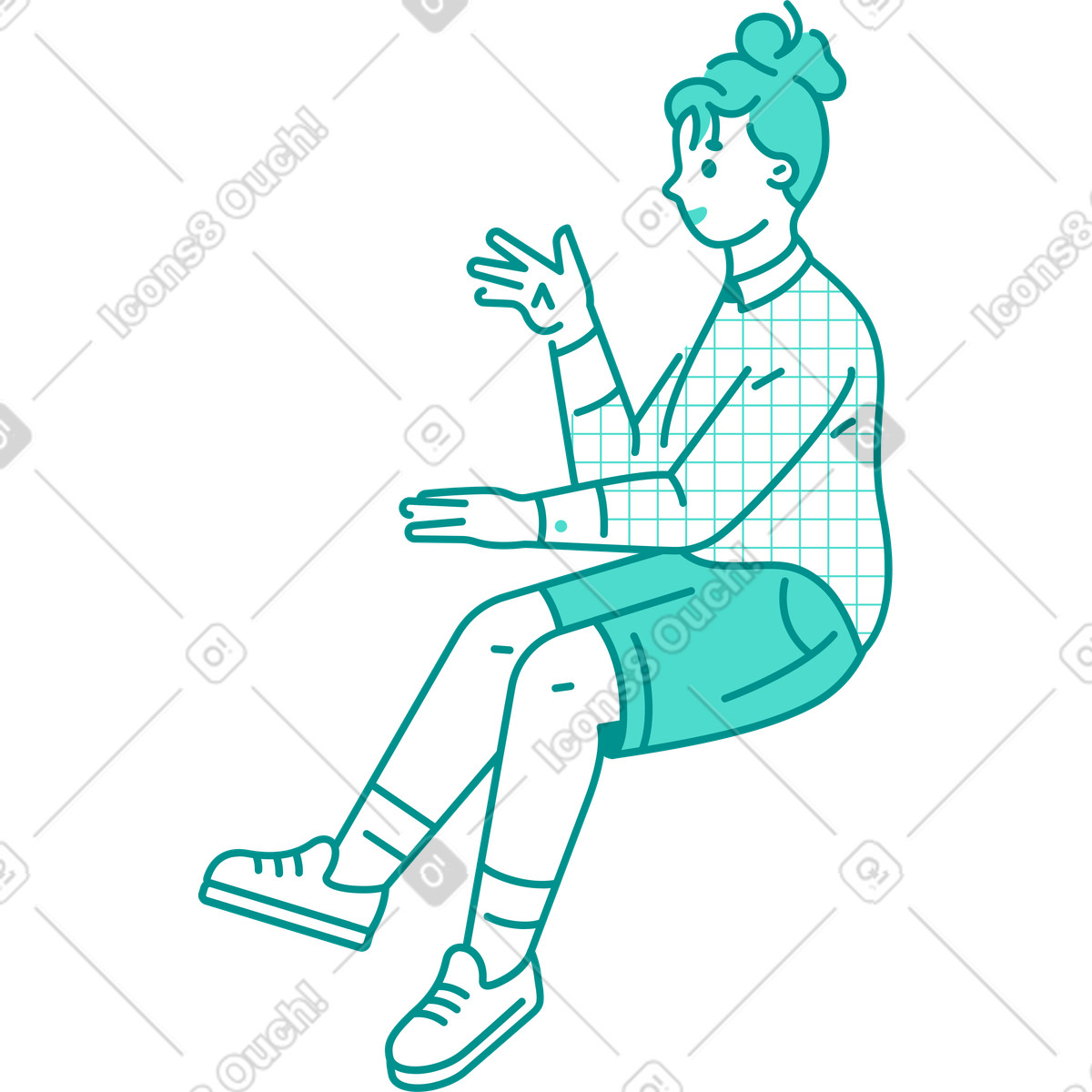 Ilustração de Mulher em no estilo Natty para baixar em PNG, SVG