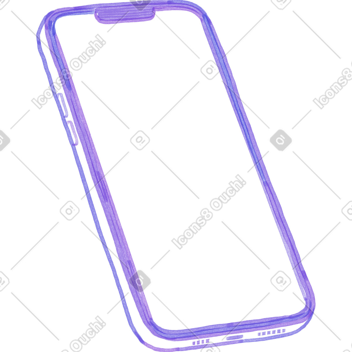 Marker スタイルの Phone のイラストをPNG、SVG形式でダウンロード