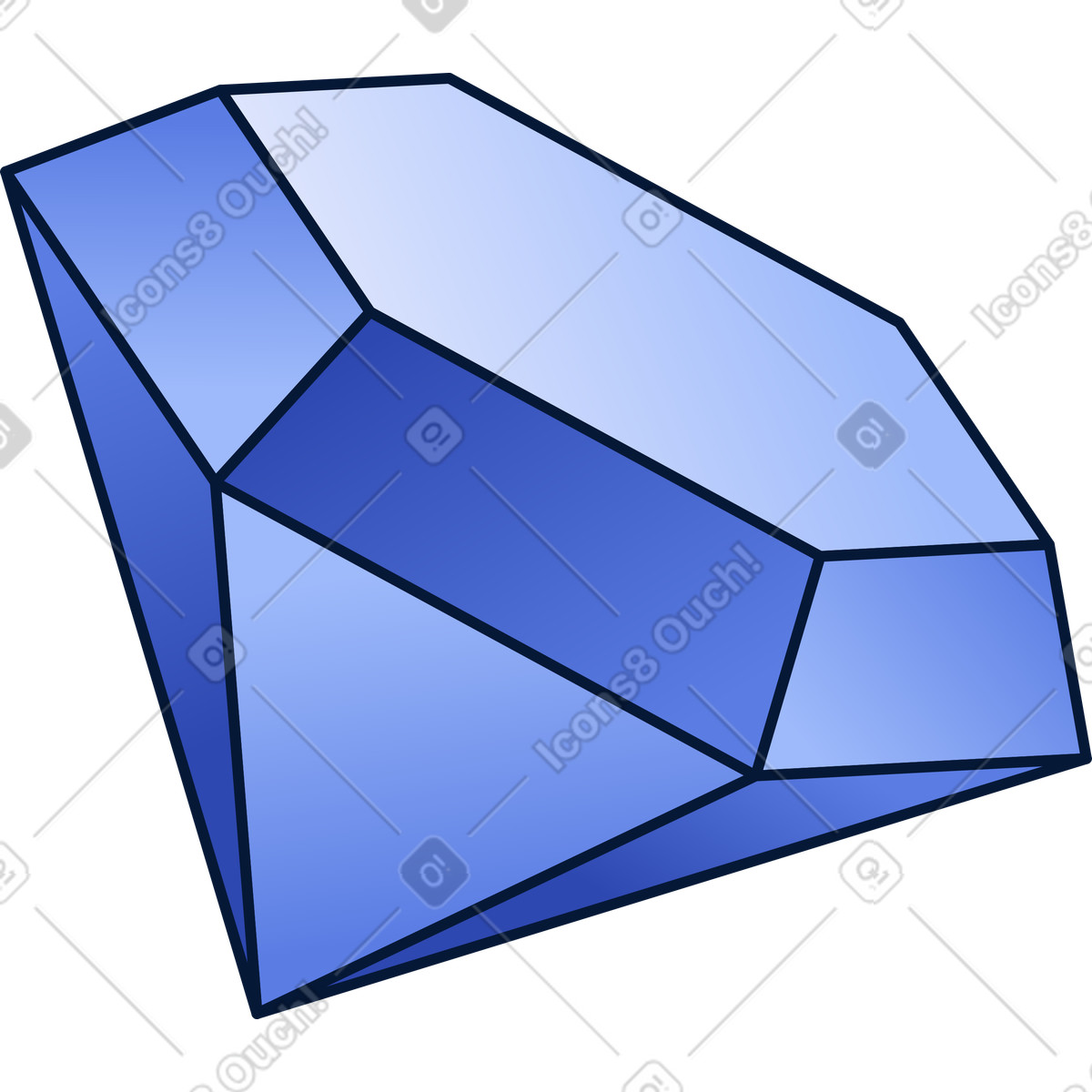 Edelstein-Illustration im Neat-Stil als Download in PNG, SVG