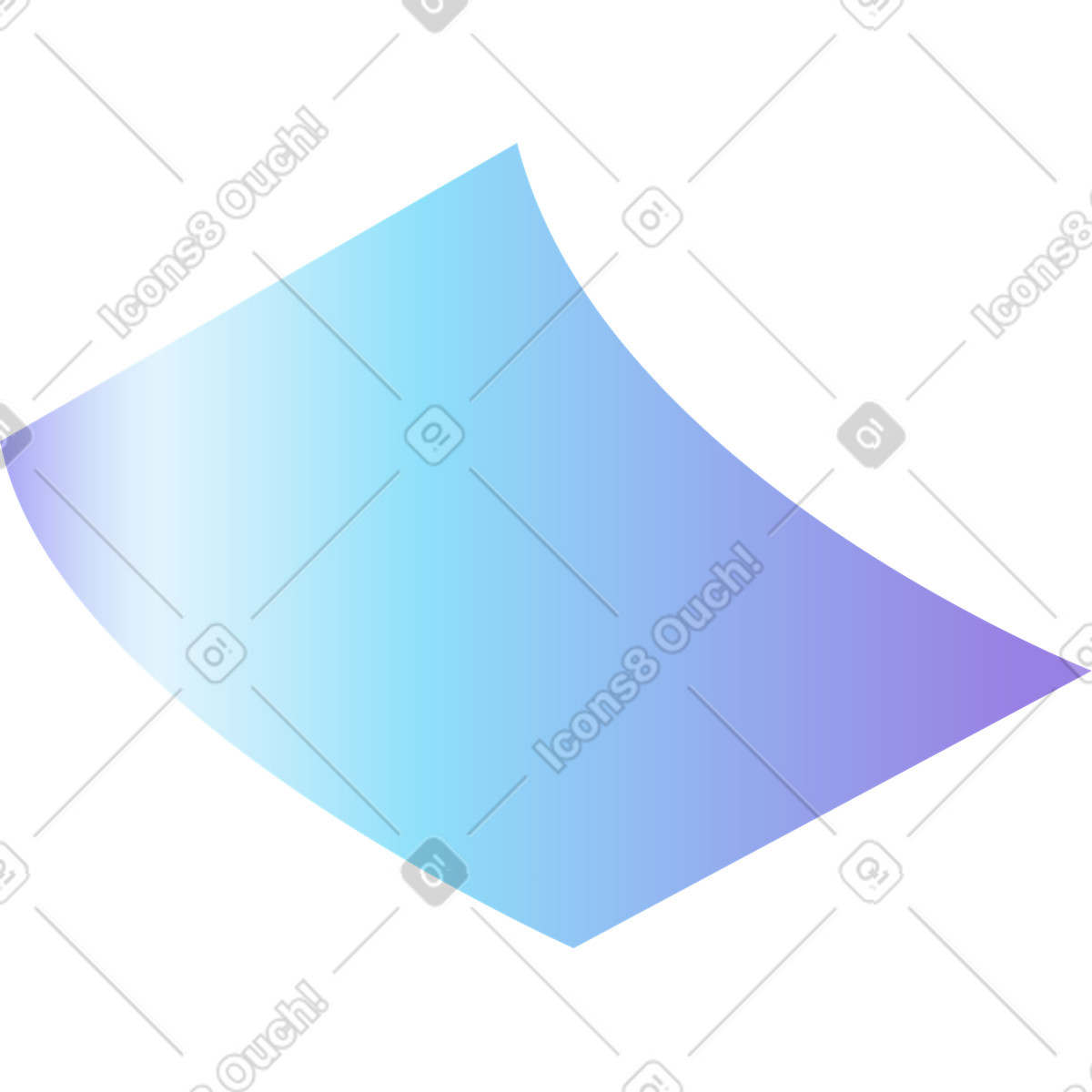 Blank sheet of paper illustration in Isotech style download in PNG, SVG
