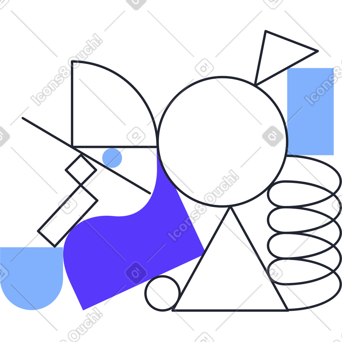 Chaos-Illustration im Pablita-Stil als Download in PNG, SVG