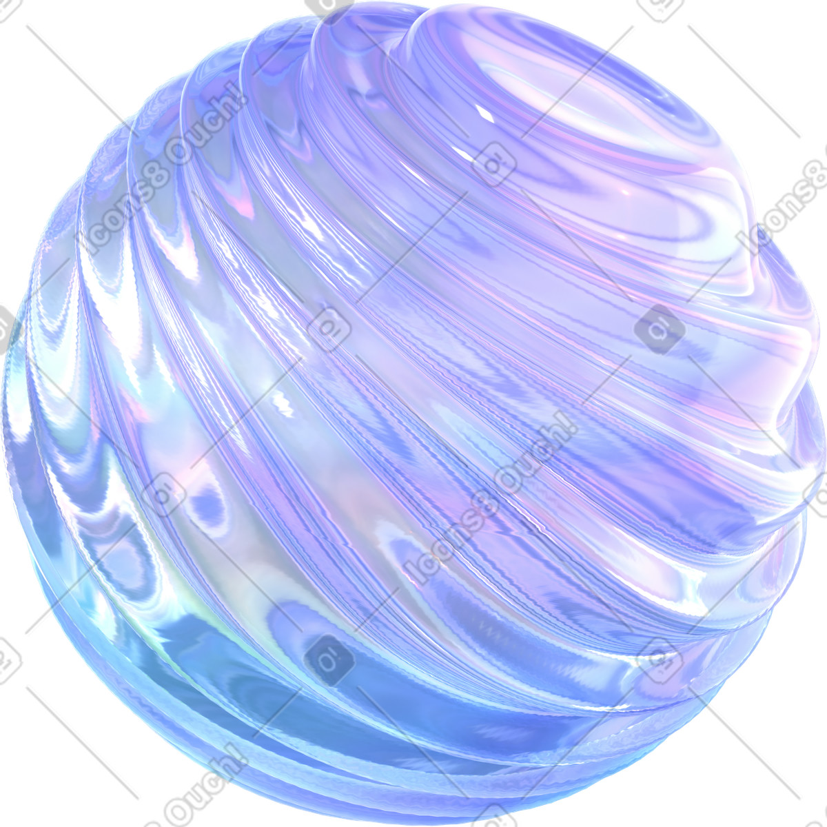 Sfera swirly liquida in vetro illustrazione stile 3D Glassy scarica PNG, SVG