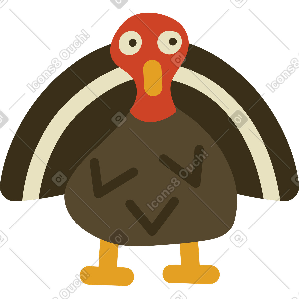Turkey illustrazione in stile Arabica scarica in PNG, SVG