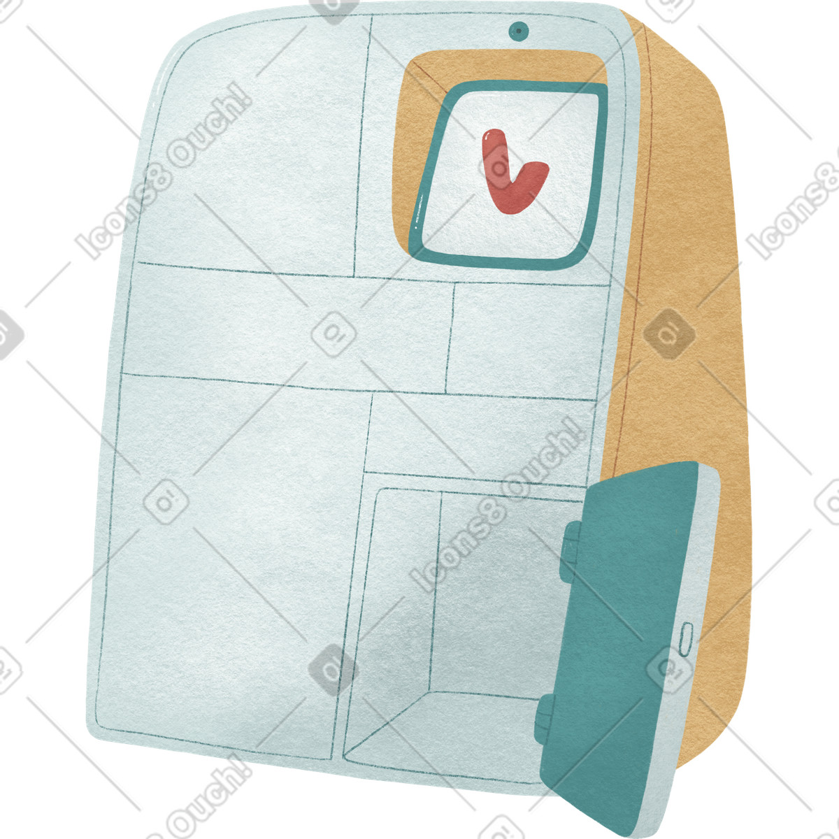 Woolly 스타일의 Postomat for contactless delivery of orders 일러스트레이션 PNG, SVG 다운로드