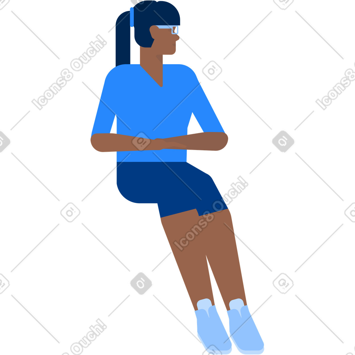 Ilustração de Mulher sentada à mesa em no estilo Urban para baixar em PNG, SVG