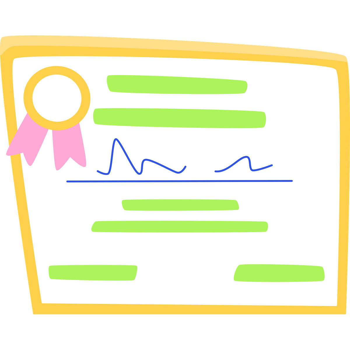Bouncy 스타일의 Certificate of education 일러스트레이션 PNG, SVG 다운로드