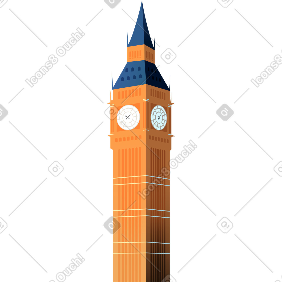 Illustration Soirée big ben dans le style Vivid à télécharger aux formats PNG, SVG