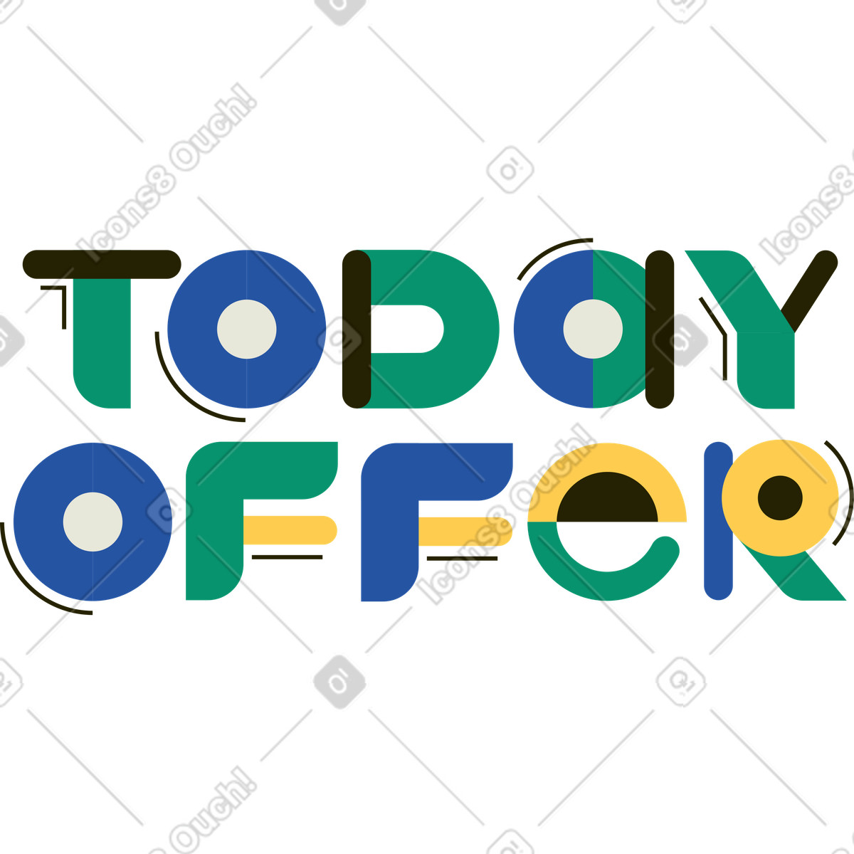 Today offer illustration in Spot style download in PNG, SVG