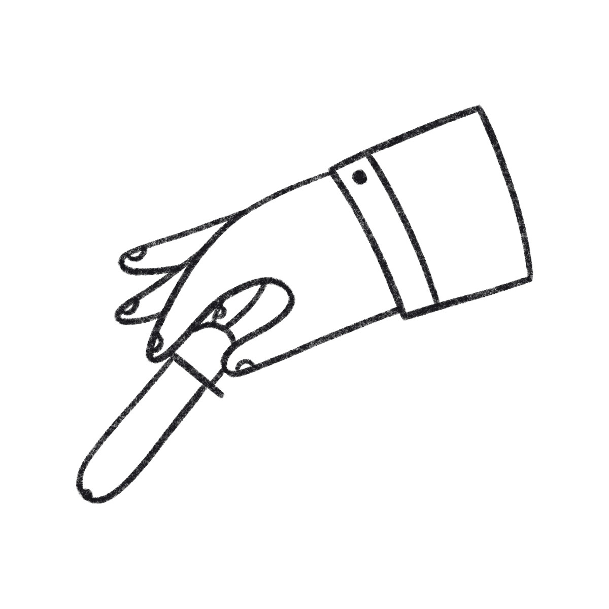 Hand with a pipette illustrazione in stile Bonbon Line scarica in PNG, SVG