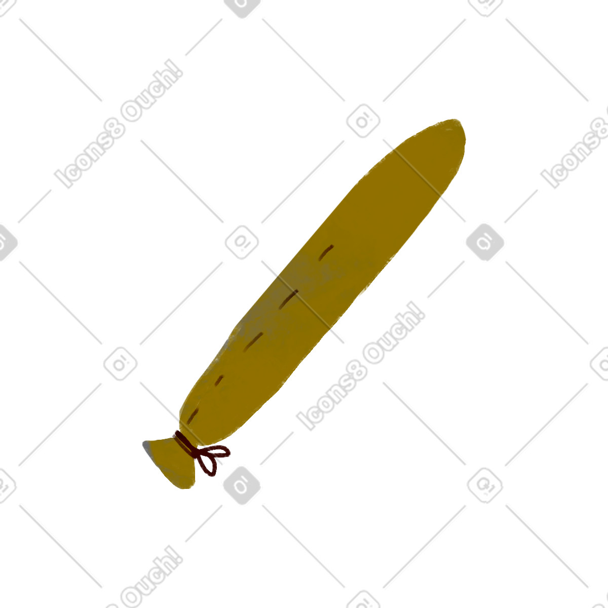 Ilustración Bolso de samurái en estilo Atomic a descargar en PNG y SVG